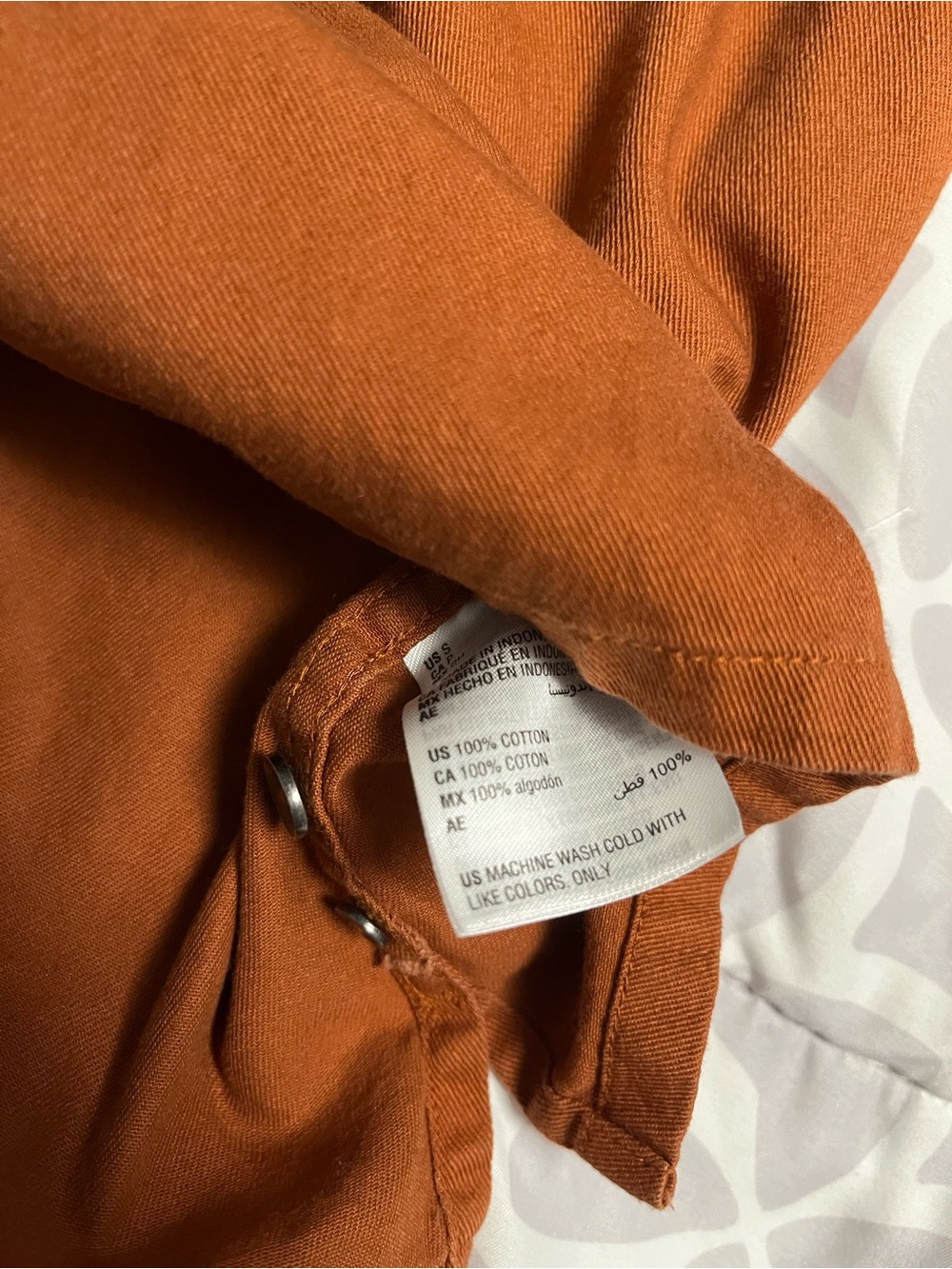 Men’s Rust Orange Button Up Shirt - INC International Concepts - Picture 5 of 5